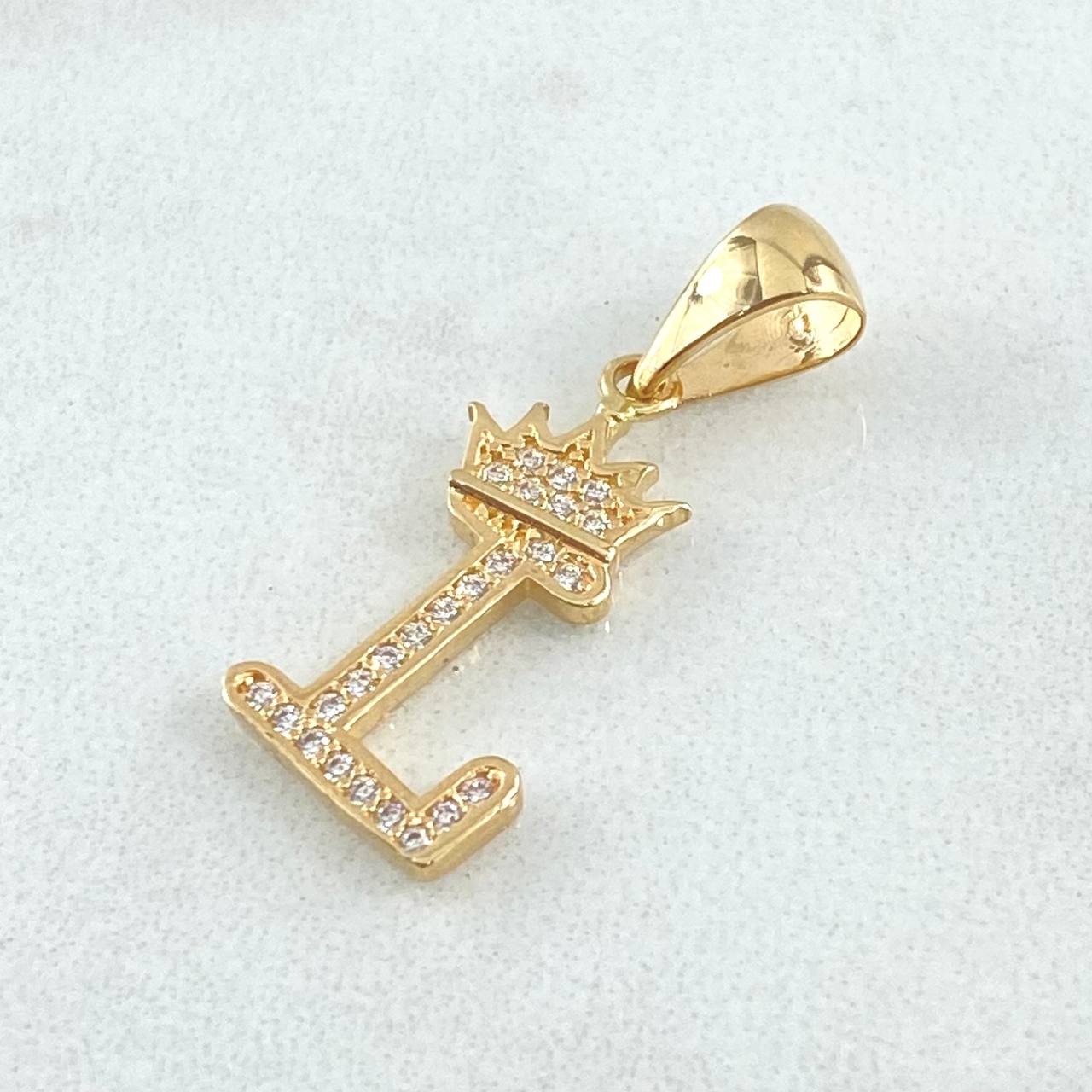 Dije Corona Letra L 1.55gr / 2.6cm / Oro Amarillo 18K *