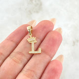 Dije Corona Letra L 1.55gr / 2.6cm / Oro Amarillo 18K *
