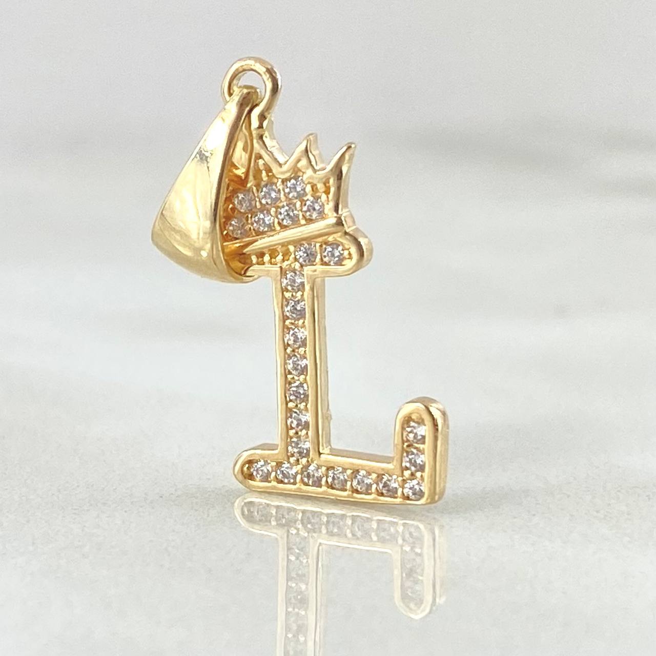 Dije Corona Letra L 1.45gr / 2.6cm / Oro Amarillo 18K ©