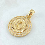Dije Medalla Letra O 4.4gr / 3cm / Oro Amarillo 18K *