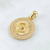 Dije Medalla Letra B 4.45gr / 3cm / Oro Amarillo 18K *