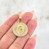 Dije Medalla Letra B 4.45gr / 3cm / Oro Amarillo 18K *