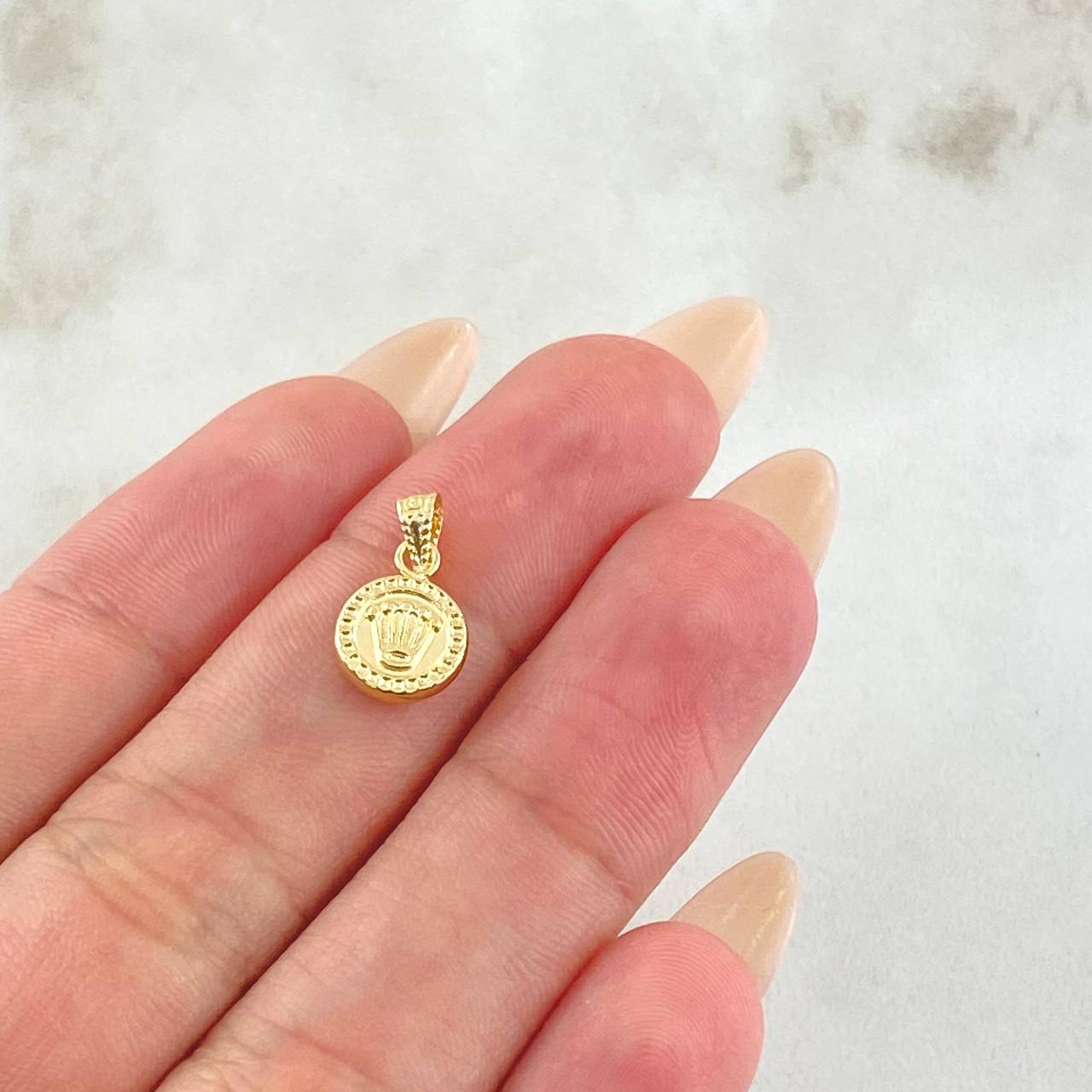 Dije Corona Rx 0.4gr / 1.5cm / Oro Amarillo 18K