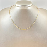 Cadena Flor Espejo 0.75gr / 40cm / 0.7mm Oro Amarillo +3 18K *