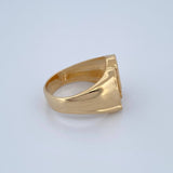 Anillo Herraduras 8.95gr / T11 1/2 / Circones Negros Blancos Oro Amarillo 18K $
