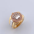 Anillo Correa Corona RX 10.15gr / T11 / Circones Blancos Tres Oros 18K $