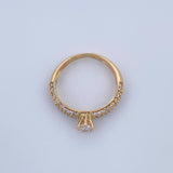 Anillo Solitario Churumbela 2.65gr / T5 3/4 / Circones Blancos Oro Amarillo 18K $