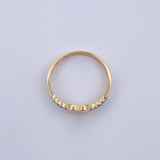 Anillo Corazon 1.55gr / T6 1/2 / Circones Blancos Dos Oros Amarillo Blanco 18K $