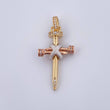 Dije Cruz Clavo Penitencia 3.95gr / 3.5cm / Circones Blancos Tres Oros 18K $