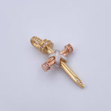Dije Cruz Clavo Penitencia 3.95gr / 3.5cm / Circones Blancos Tres Oros 18K $