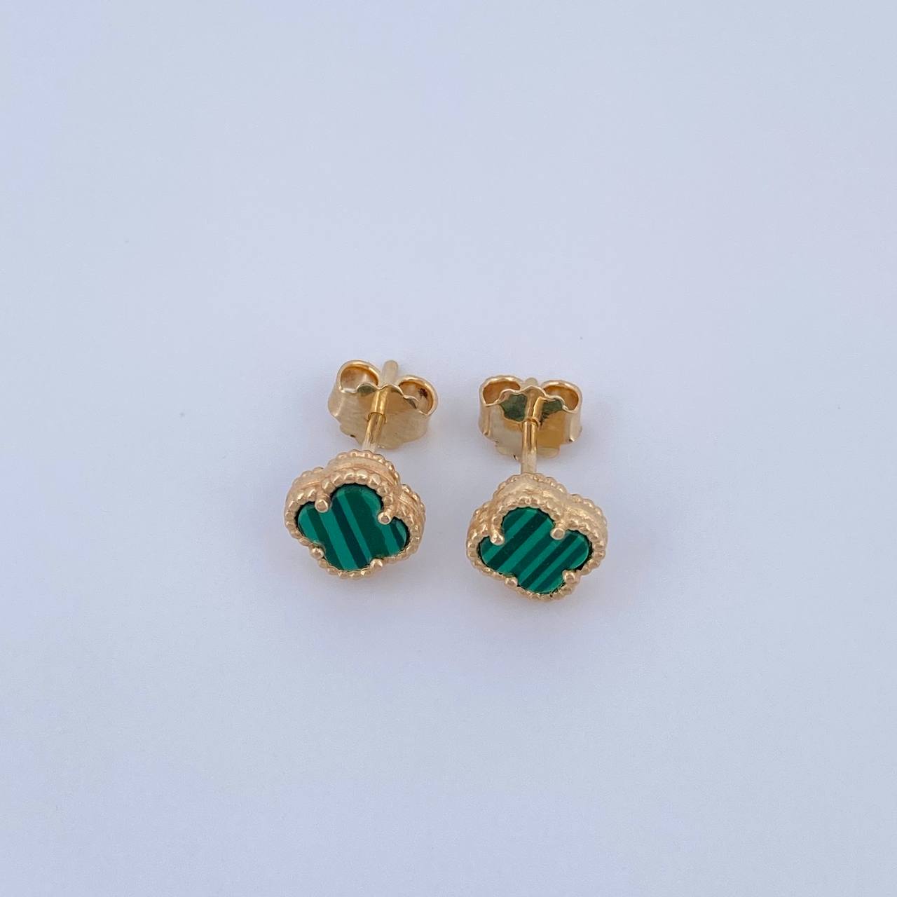 Topos Trebol 2gr / Malaquita Verde Oro Amarillo Nac.Esp. 18K &
