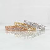 Anillo Trio Churumbela 9.5gr / T7 / Cricones Blancos Tres Oros 18K ©