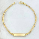 Pulso Cubano Placa Rectangular 1.75gr / 16cm / 2.5mm Oro Amarillo +1 18K *