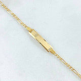 Pulso Bebé Figaro Placa Rectangular 1.5gr / 14cm / 1.9mm Oro Amarillo +1 18K