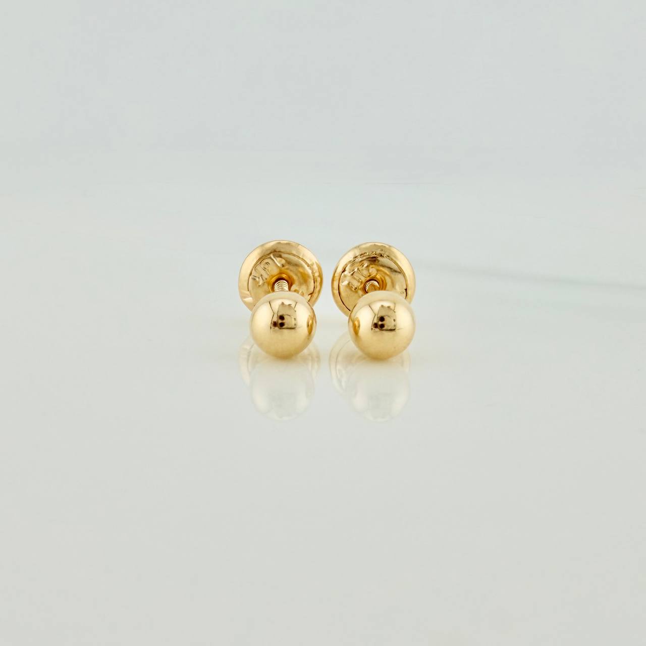 Topos Bola Lisa 0.5 g / 4 mm Oro Amarillo 18K