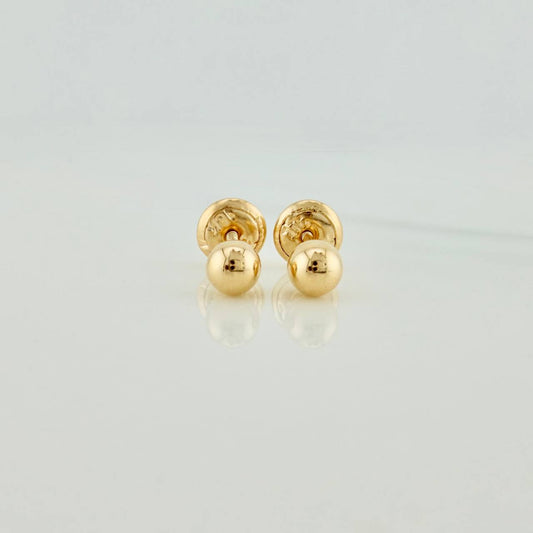 Topos Bola Lisa 0.5 g / 4 mm Oro Amarillo 18K