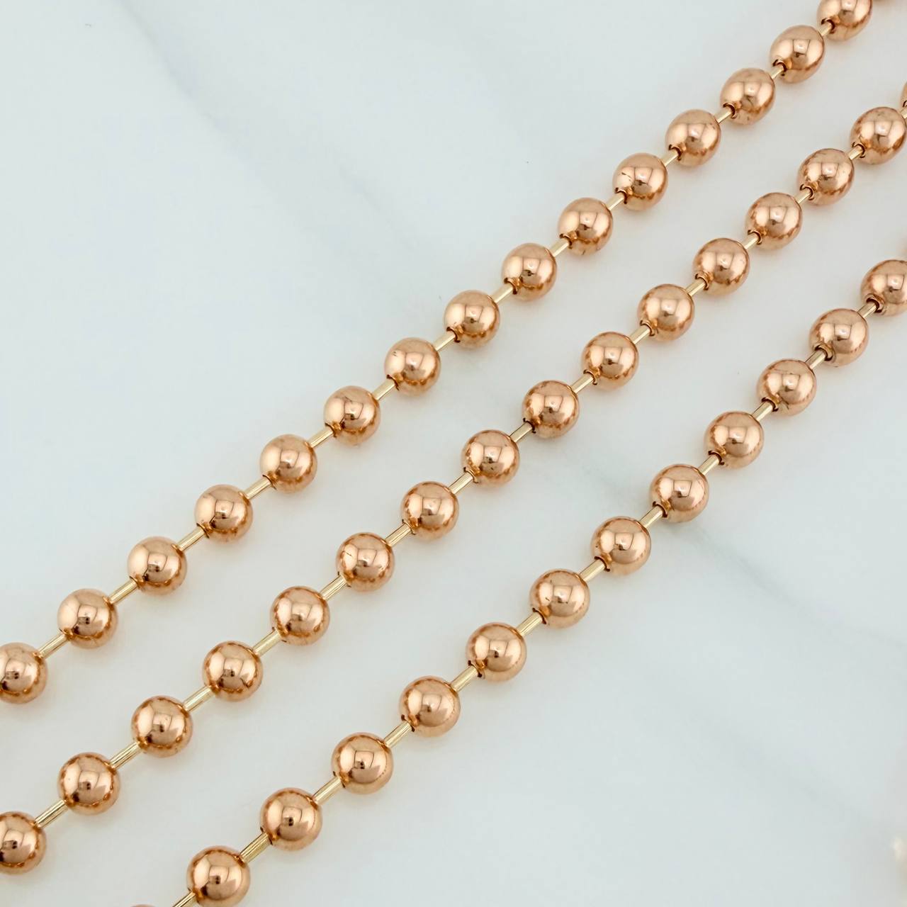 Cadena Militar 31.15gr / 73.7cm / 4mm Oro Rosa +3 18K $