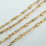 Cadena Rustica Dubai 30.75gr / 53.7cm / 3.5mm Dos Oros Amarillo Blanco 18K $