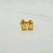 Topos Cuadrado Diamantado 0.65 g / 4.03 mm Oro Amarillo 18K