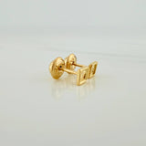 Topos Cuadrado Diamantado 0.65 g / 4.03 mm Oro Amarillo 18K