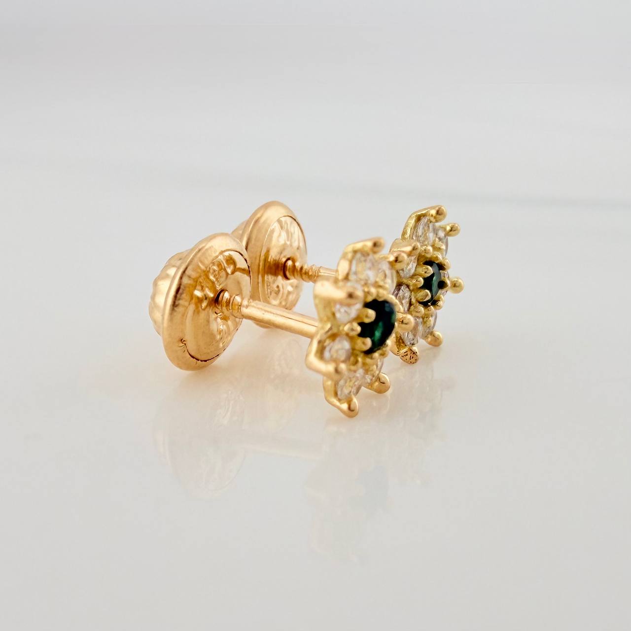 Topos Flor Petalos 0.9gr / 6mm Oro Amarillo 18K &