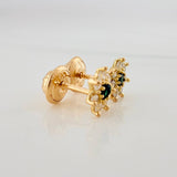 Topos Flor Petalos 0.9gr / 6mm Oro Amarillo 18K &