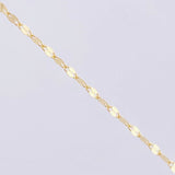 Set Cadena y Dije Flor Espejo + Dije Letra M 1.35gr / 45cm / 1.3mm Oro Amarillo 18K (Oferta)