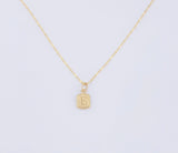 Set Cadena y Dije Flor Espejo + Dije Letra E 1.35gr / 45cm / 1.3mm Oro Amarillo 18K (Oferta)