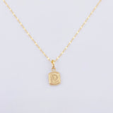 Set Cadena y Dije Flor Espejo + Letra D 1.35gr / 45cm / 1.3mm Oro Amarillo 18K (Oferta) *