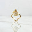 Dije Nube Esférica 1.35gr / 2cm / Circones Blancos Oro Amarillo 18K *