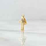 Dije Cruz Silueta 1.4gr / 2.6cm / Lisa Oro Amarillo 18K *