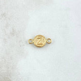 Herraje Letra Z 0.4gr / 1.5cm / Circulo texturizado Oro Amarillo 18K