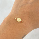Herraje Letra Z 0.35gr / 1.5cm / Circulo Texturizado Oro Amarillo 18K *