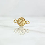 Herraje Letra Z 0.35gr / 1.5cm / Circulo Texturizado Oro Amarillo 18K *