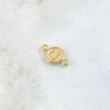 Herraje Letra U 0.35gr / 1.4cm-Circular Oro Amarillo 18K