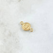 Herraje Letra U 0.4gr / 1.5cm / Circulo Texturizado Oro Amarillo 18K *