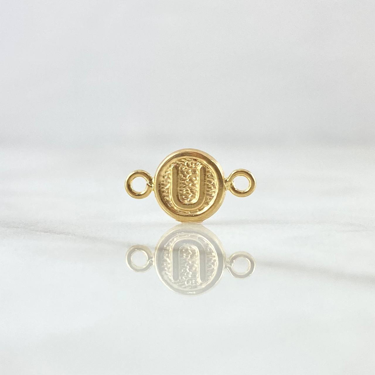 Herraje Letra U 0.4gr / 1.4cm-Circular Oro Amarillo 18K
