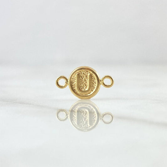Herraje Letra U 0.35gr / 1.4cm-Circular Oro Amarillo 18K
