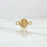 Herraje Letra U 0.35gr / 1.4cm-Circular Oro Amarillo 18K