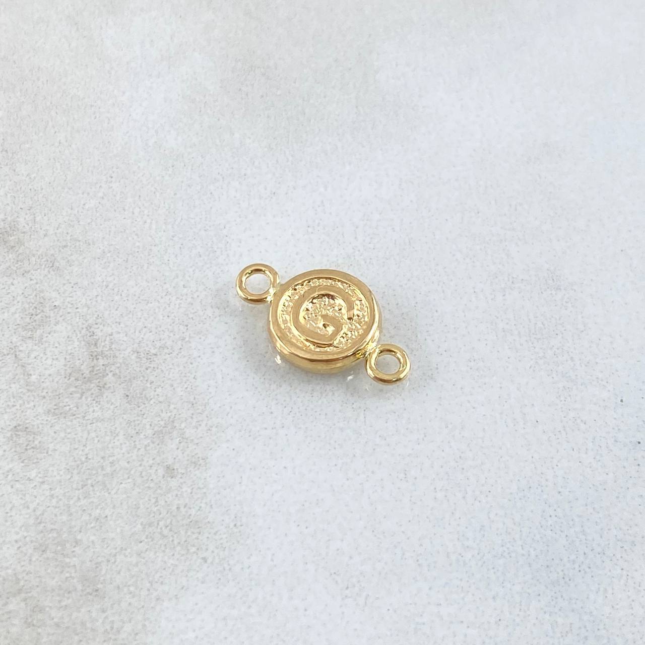 Herraje Letra G 0.35gr / 1.4cm-Circular Oro Amarillo 18K
