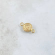 Herraje Letra G 0.35gr / 1.5cm / Circulo Texturizado Oro Amarillo 18K *