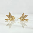Topos Colibri  2.1gr / 9mm Circones Blancos Oro Amarillo 18K ©