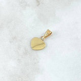 Dije Placa Corazon 0.4gr / 1.6cm / Oro 18K