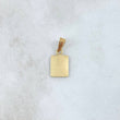 Dije Placa Rectangular 0.55gr / 1.9cm / Lisa Oro Amarillo 18K ©