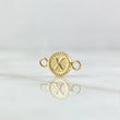 Herraje Letra X 0.45gr / 1.5cm / Circulo Bordeado Oro Amarillo 18K