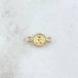 Herraje Letra R 0.45gr / 1.4cm / Circular Bordeado Oro Amarillo 18K *
