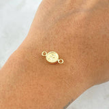 Herraje Letra R 0.45gr / 1.4cm-Circular Oro Amarillo 18K