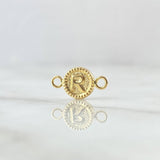 Herraje Letra R 0.45gr / 1.4cm-Circular Oro Amarillo 18K