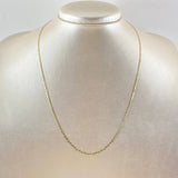 Cadena Plana 1.95gr / 50cm / 1.5mm Diamantada Tres Oros +3 18K