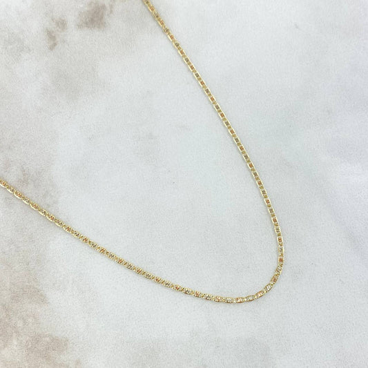 Cadena Plana 1.4gr / 45cm / 1.3mm Oro Amarillo +3 18K